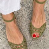GOLDEN BRAIDED SANDALS