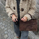LUXURY SUEDE SHOULDER BAG