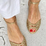 GOLDEN BRAIDED SANDALS