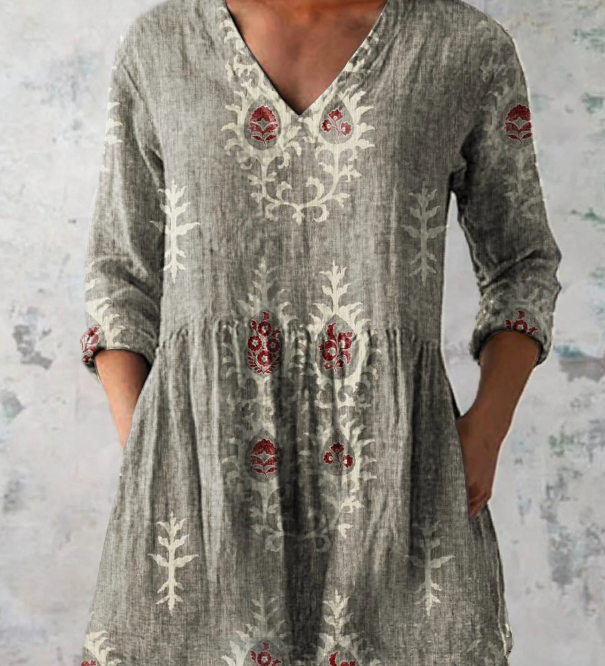 PATTERNED LONG BLOUSE 2