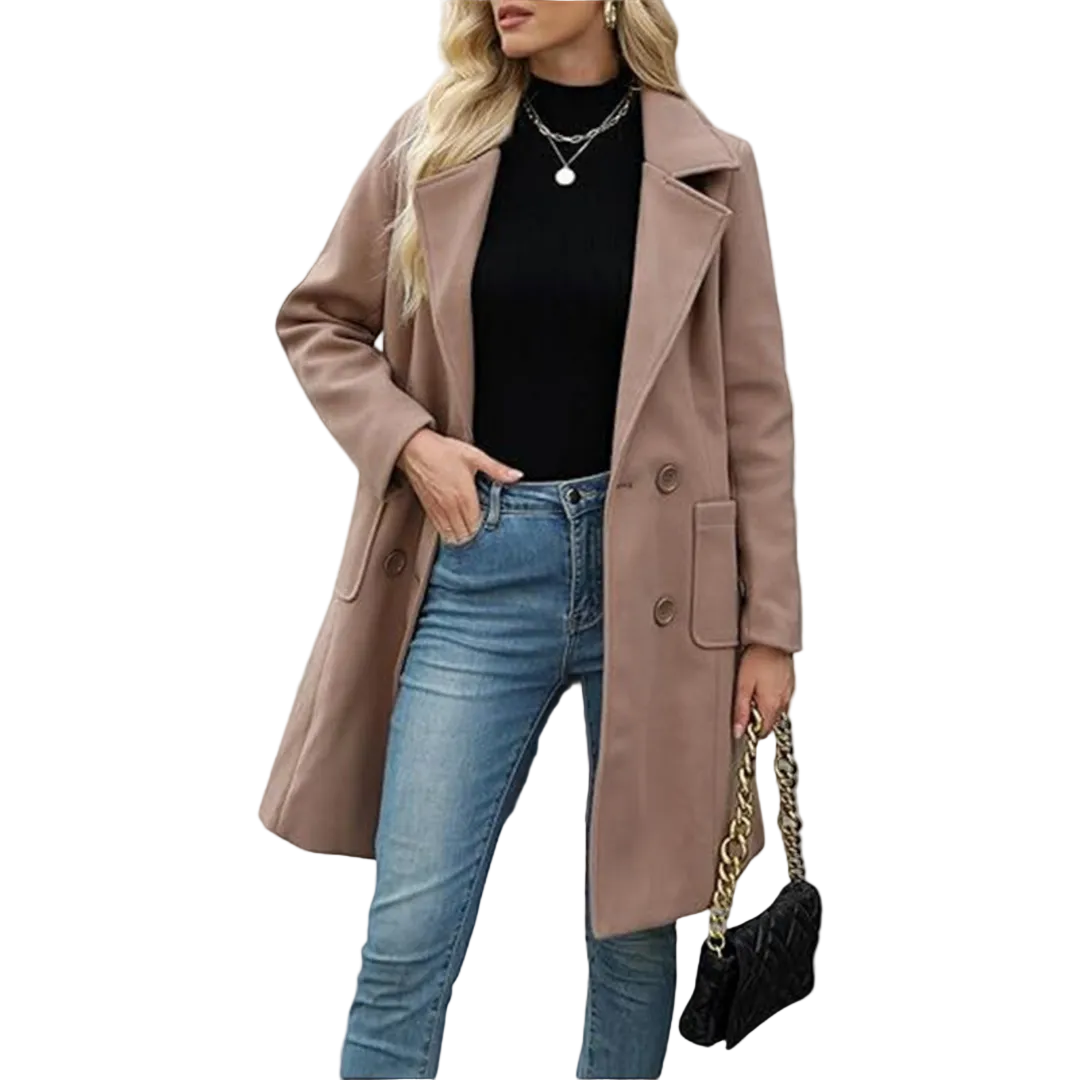 MID-LENGTH BUTTON COAT