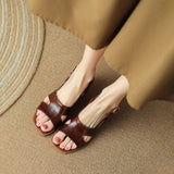 RETRO SQUARE TOE SANDALS