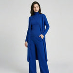 Conjunto de Malha com Cardigan Comprido para Conforto Elegante