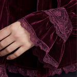 Vignoletta – Ruffled velvet lace – Victorian blouse