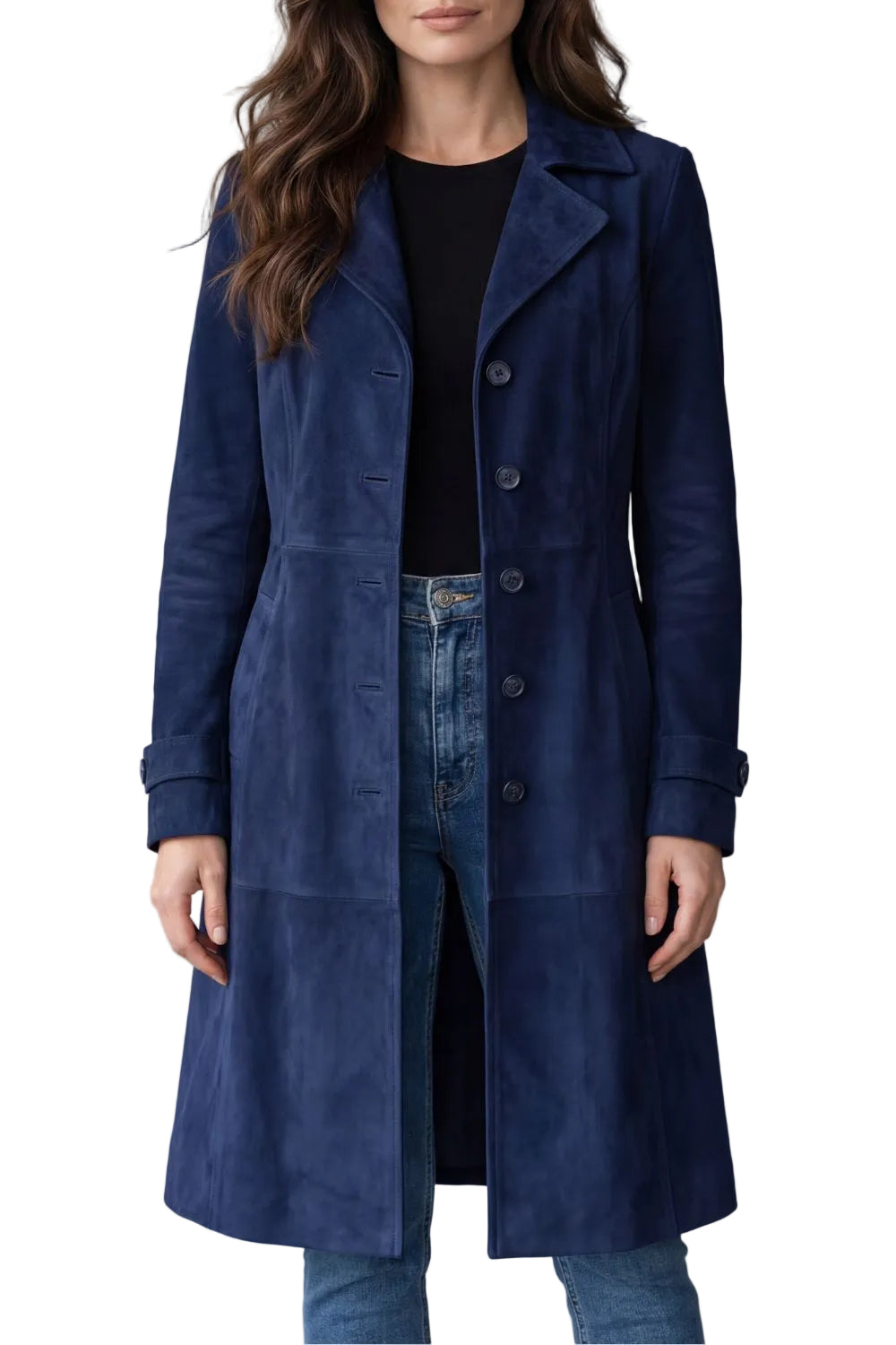 Delvienne – Vintage suede finish – Longline coat