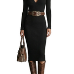 Valenoré – Sculpted elegance – Knit midi dress