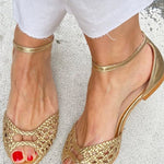 GOLDEN BRAIDED SANDALS
