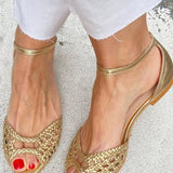 GOLDEN BRAIDED SANDALS