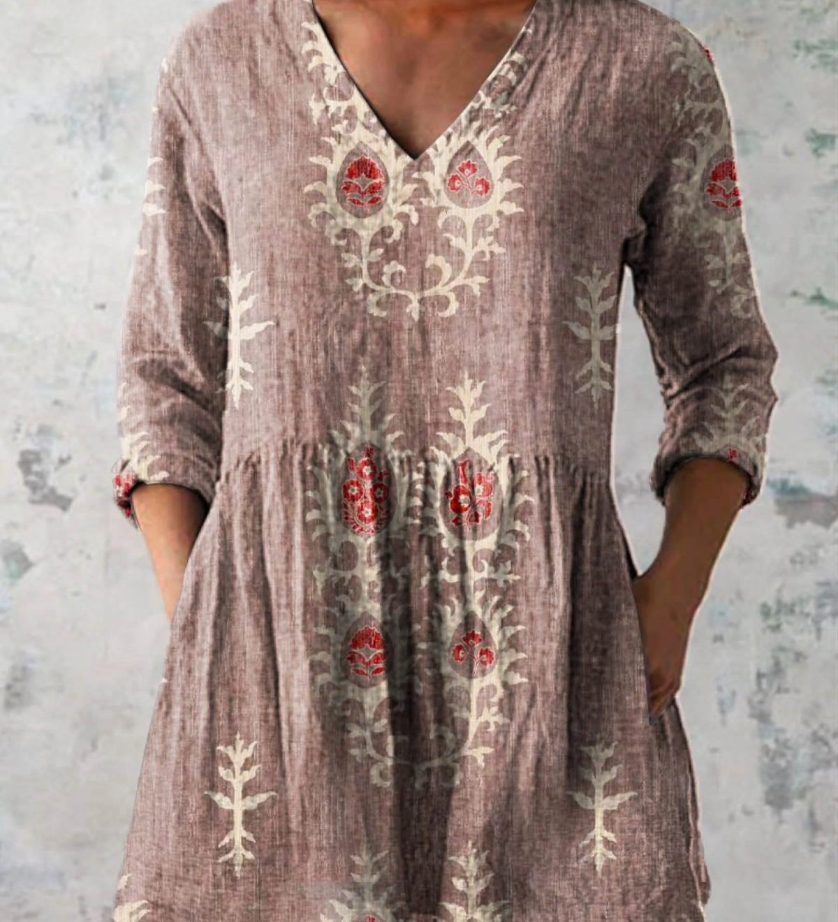 PATTERNED LONG BLOUSE 2
