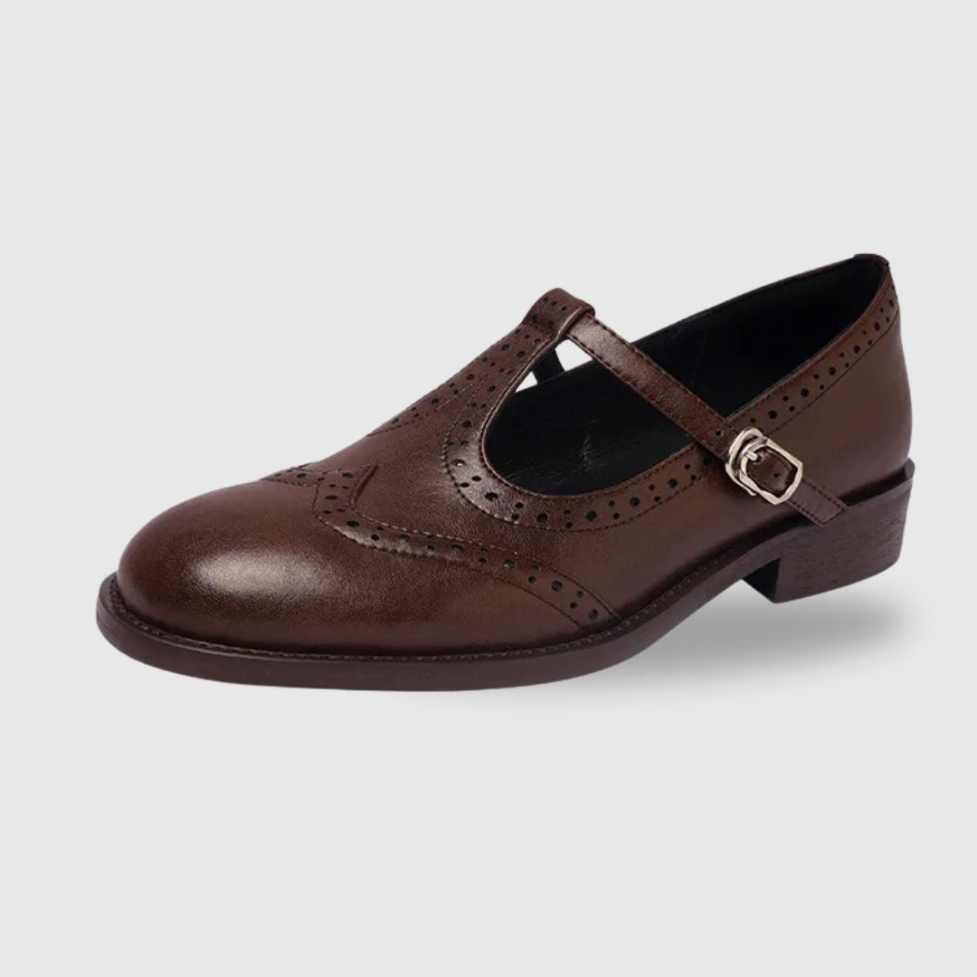 RETRO LEATHER BROGUE SANDALS