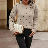 CLASSIC SPOTTED KNIT SWEATER