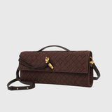 LUXURY WOVEN SUEDE CLUTCH