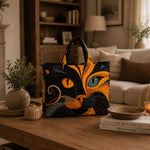 Quilted Tote Bag - Mystic Cat