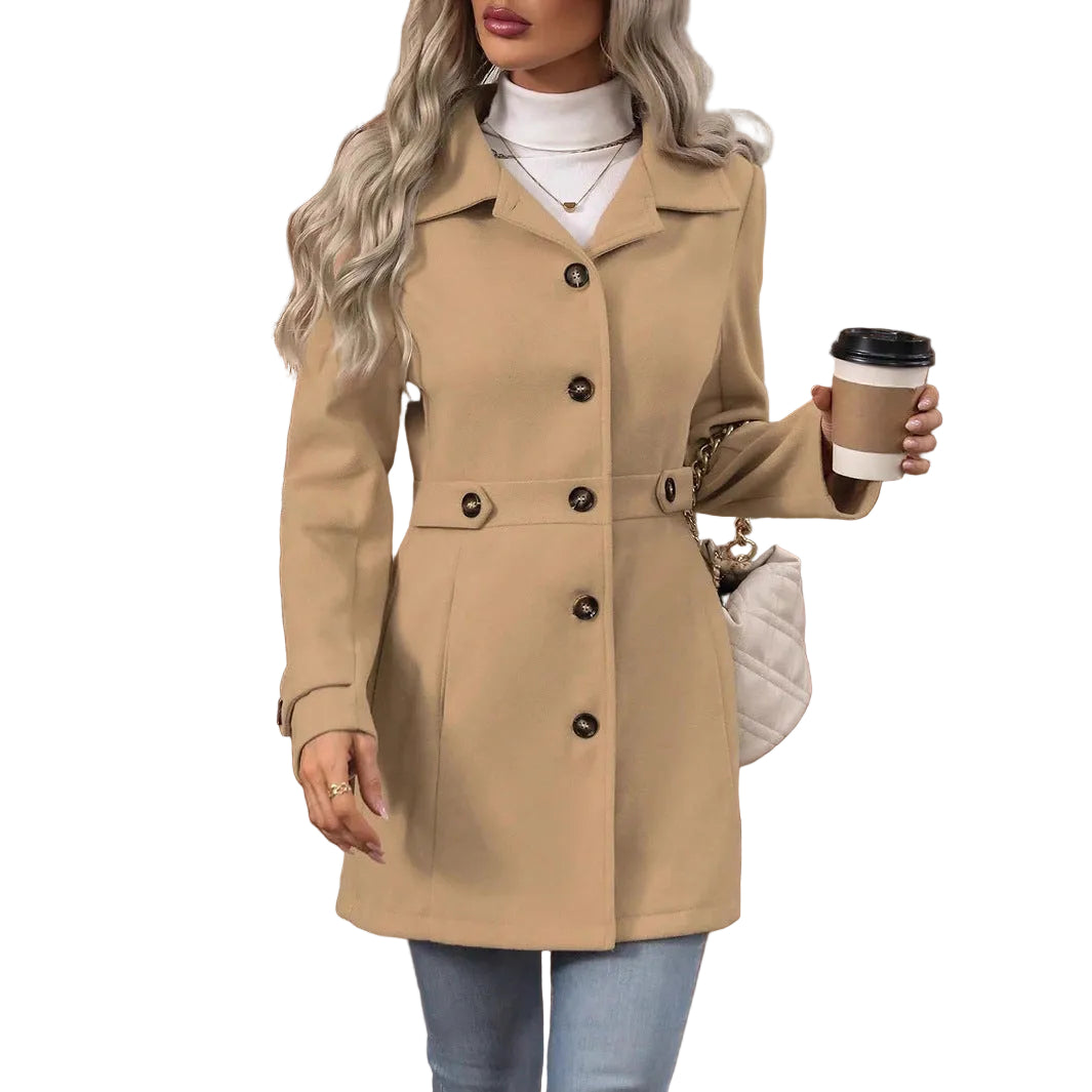 Zomerjas Dames Trenchcoat Ceintuur Getailleerd Tussenseizoen
