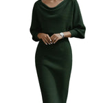 Elegant Draped Midi Dress