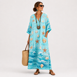 TURQUOISE NAVY CAFTAN