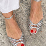 GOLDEN BRAIDED SANDALS