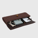 LUXURY WOVEN SUEDE CLUTCH