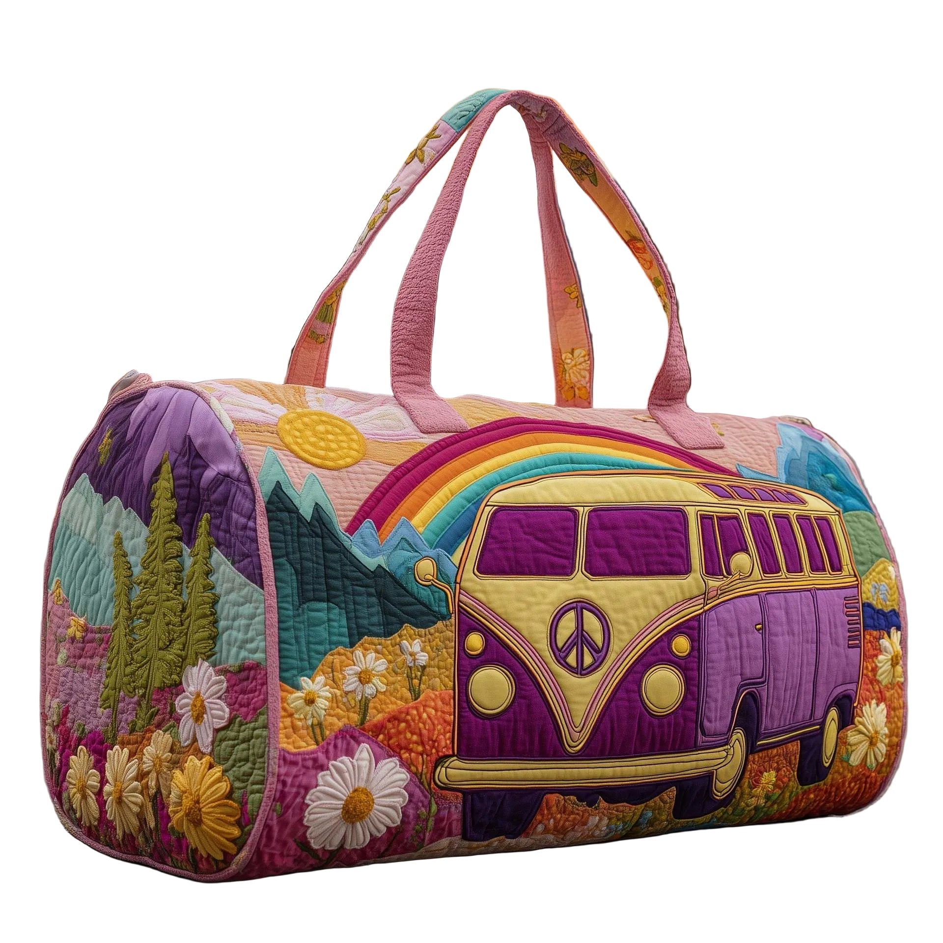BOLSA DUFFLE ACOLCHADA CON ESTILO HIPPY VAN