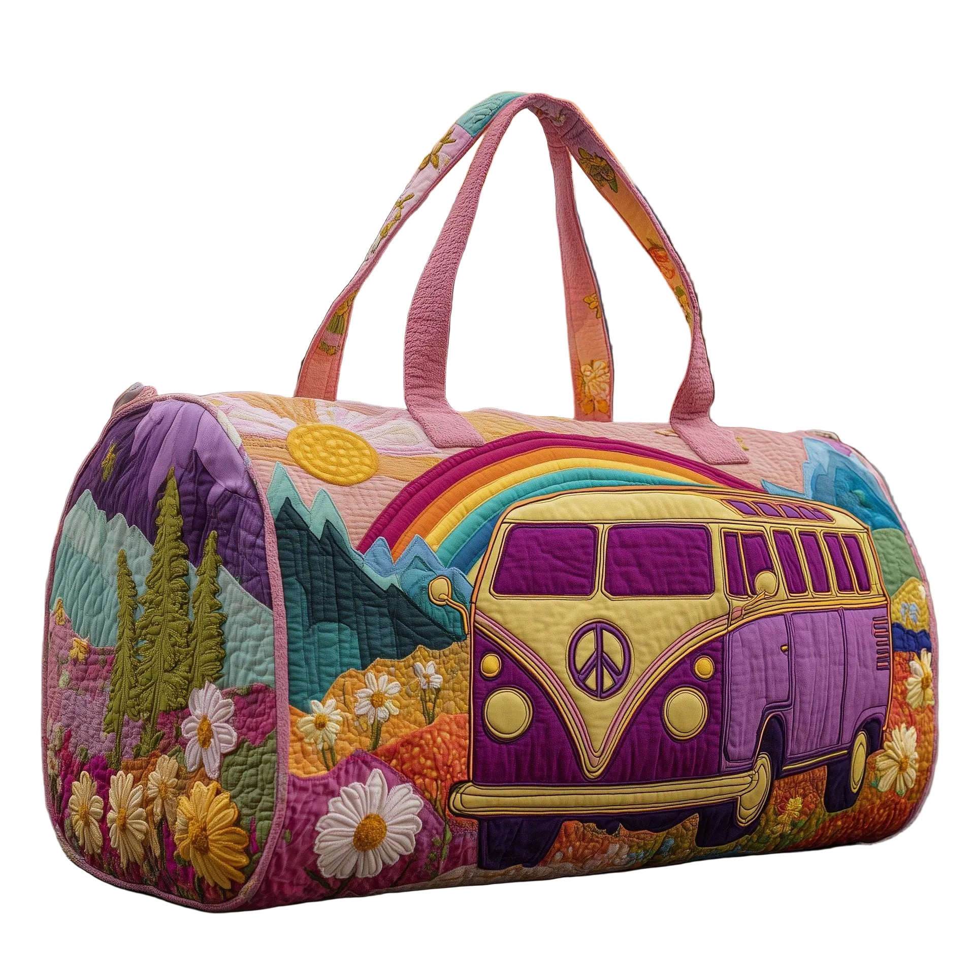 BOLSA DUFFLE ACOLCHADA CON ESTILO HIPPY VAN