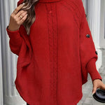 LOLANNA HIGH-NECK TWISTED FRONT SWEATER