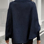 LOLANNA HIGH-NECK TWISTED FRONT SWEATER
