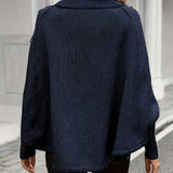 LOLANNA HIGH-NECK TWISTED FRONT SWEATER