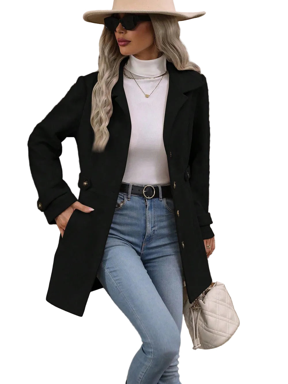 Zomerjas Dames Trenchcoat Ceintuur Getailleerd Tussenseizoen