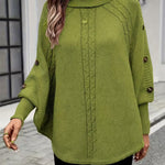 LOLANNA HIGH-NECK TWISTED FRONT SWEATER