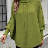 LOLANNA HIGH-NECK TWISTED FRONT SWEATER