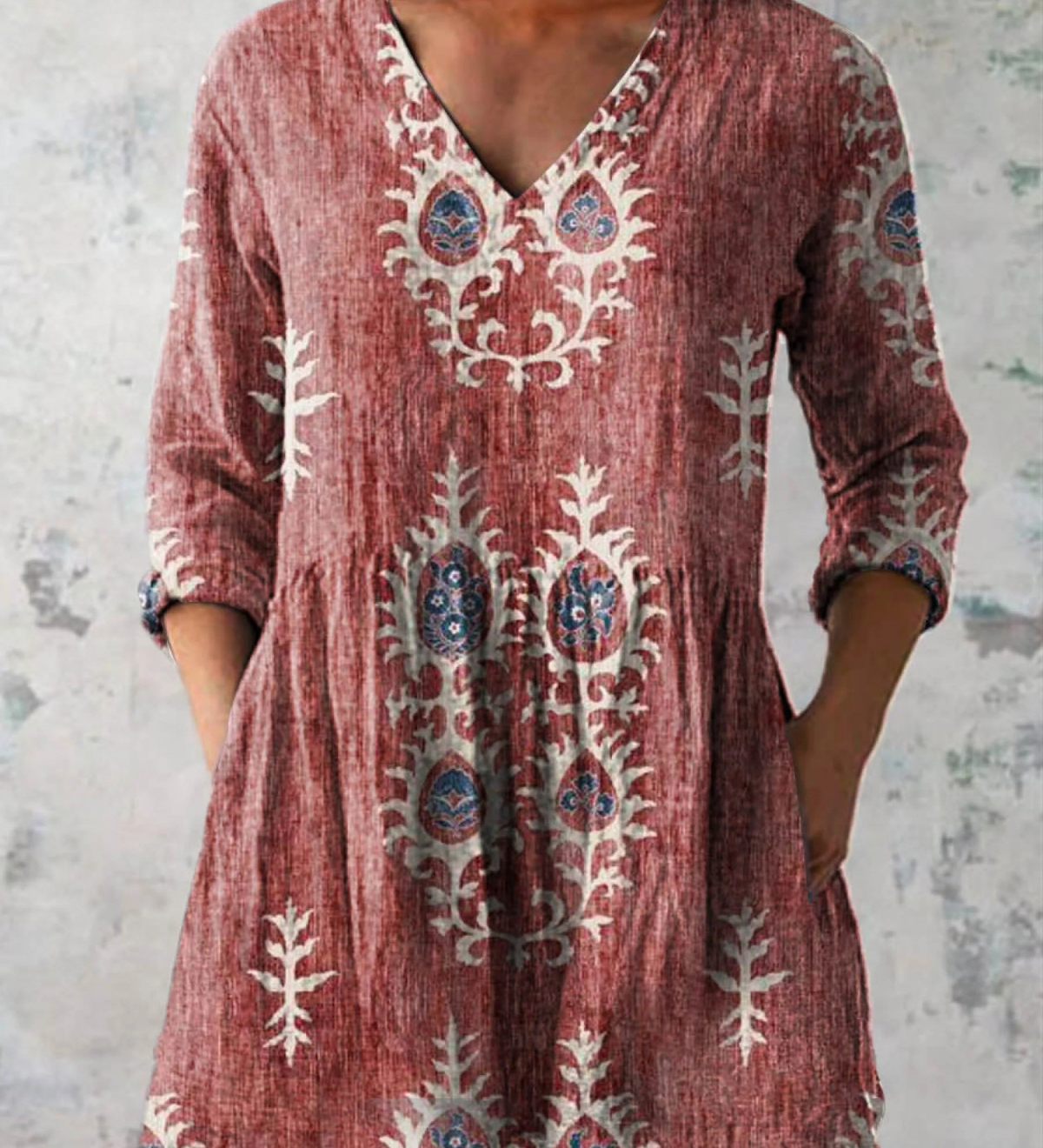 PATTERNED LONG BLOUSE 2