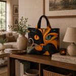 Quilted Tote Bag - Mystic Cat