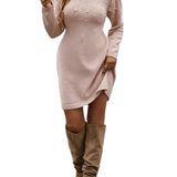 PEARL KNIT DRESS WITH ELEGANT EXPRESSION