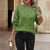 CLASSIC SPOTTED KNIT SWEATER