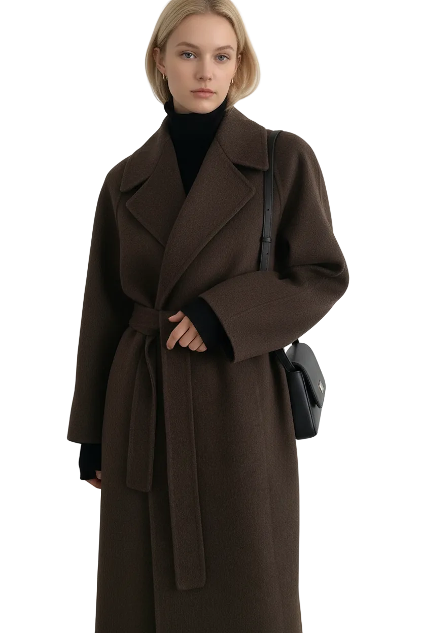 Kaith™ | Elegant Belted Long Coat