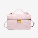 STRUCTURED WOVEN BAG WITH GLOSS FINISH