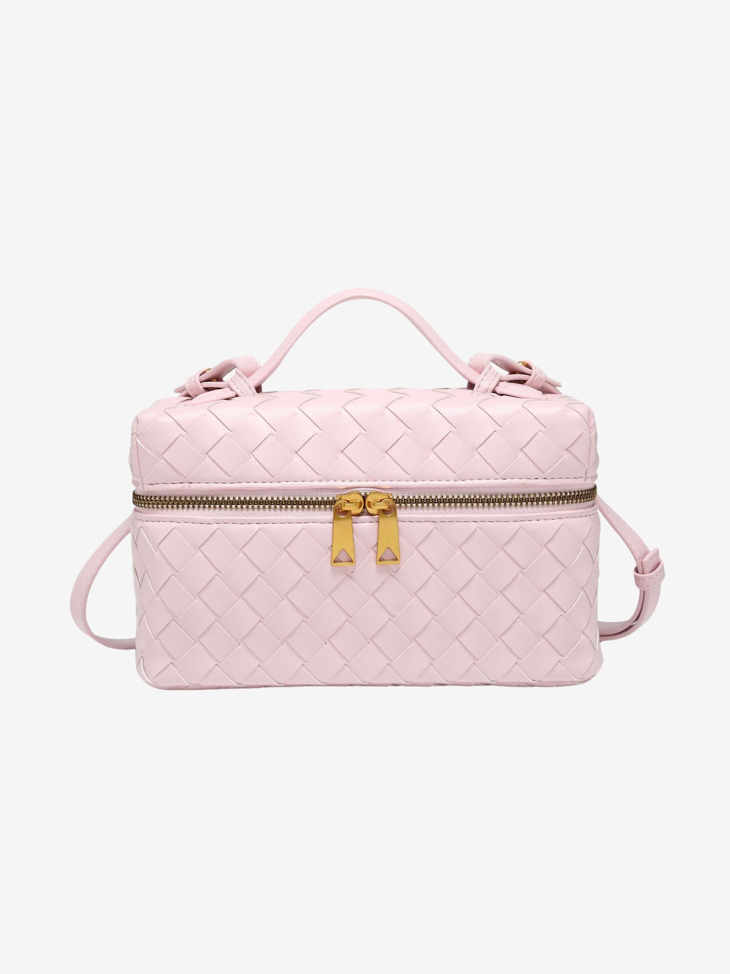 STRUCTURED WOVEN BAG WITH GLOSS FINISH