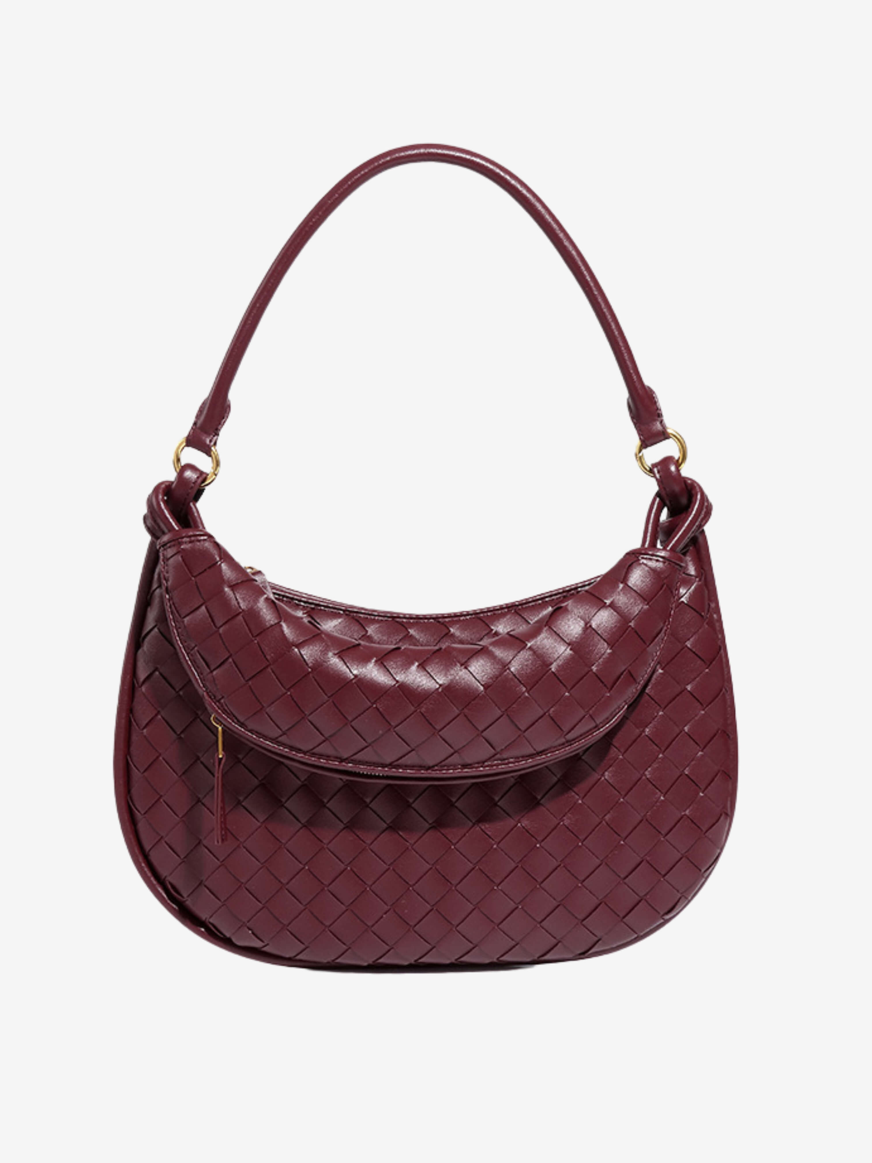 CONVERTIBLE WOVEN SHOULDER BAG
