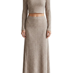 Aubrie – Ribbed Knit Elegance – Two-Piece Lounge Set