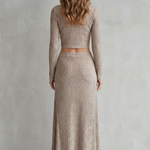 Aubrie – Ribbed Knit Elegance – Two-Piece Lounge Set