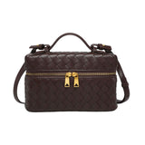 STRUCTURED WOVEN BAG WITH GLOSS FINISH