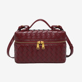 STRUCTURED WOVEN BAG WITH GLOSS FINISH