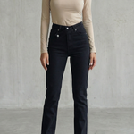 Avelisse – Cross waist detail – Straight leg jeans