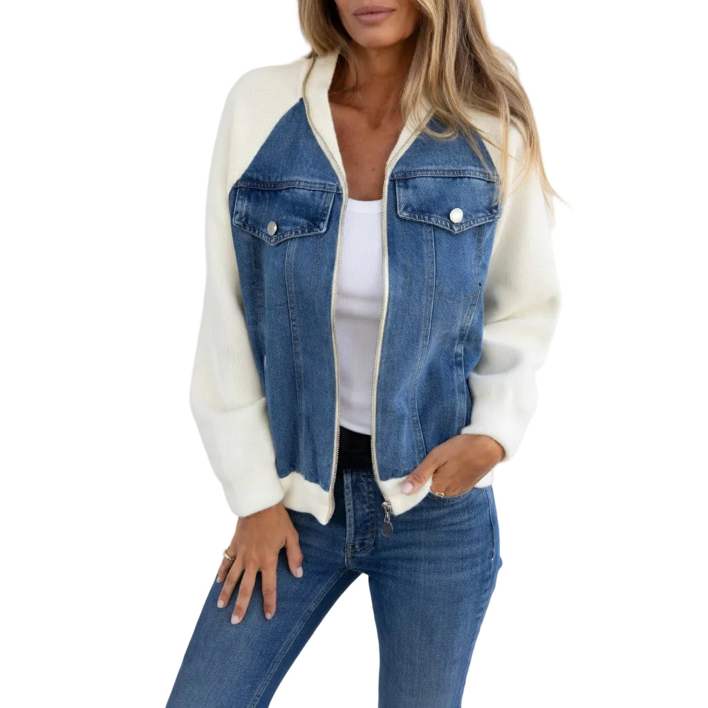 Coraline™ — Veste casual contrastée élégance moderne