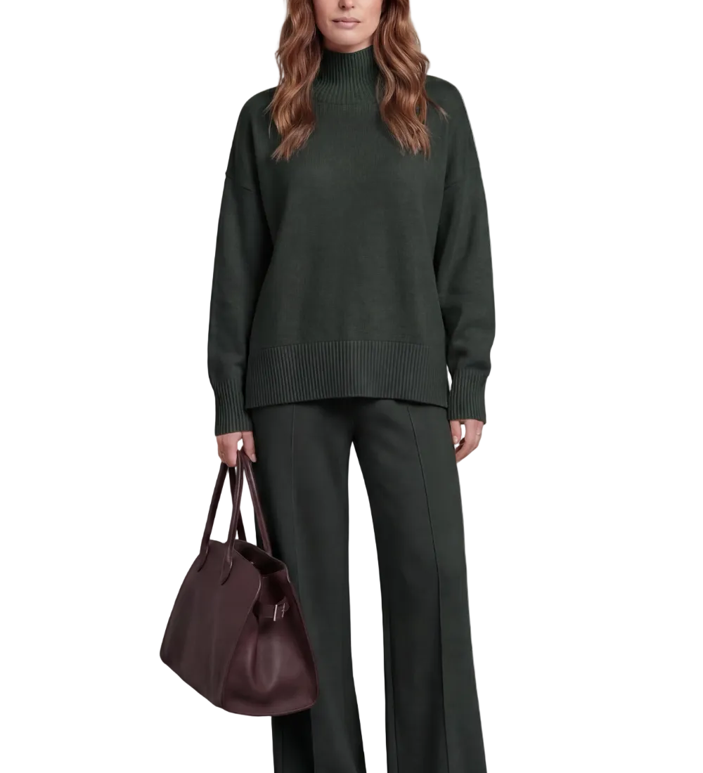 Casavella – Folded collar charm – Knit lounge set