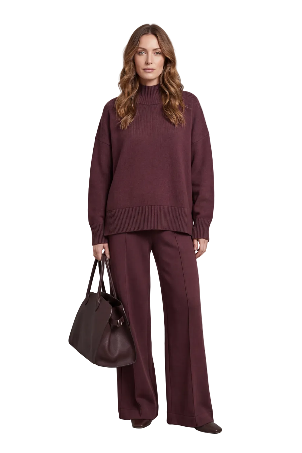 Casavella – Folded collar charm – Knit lounge set