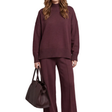 Casavella – Folded collar charm – Knit lounge set