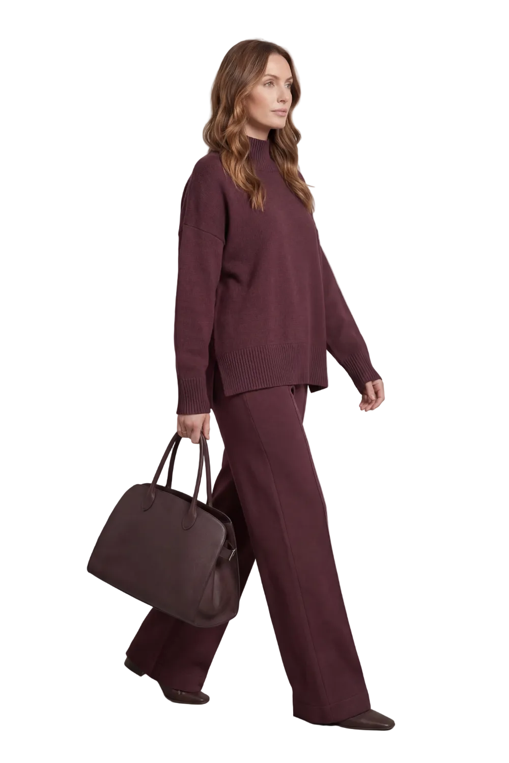 Casavella – Folded collar charm – Knit lounge set