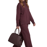 Casavella – Folded collar charm – Knit lounge set