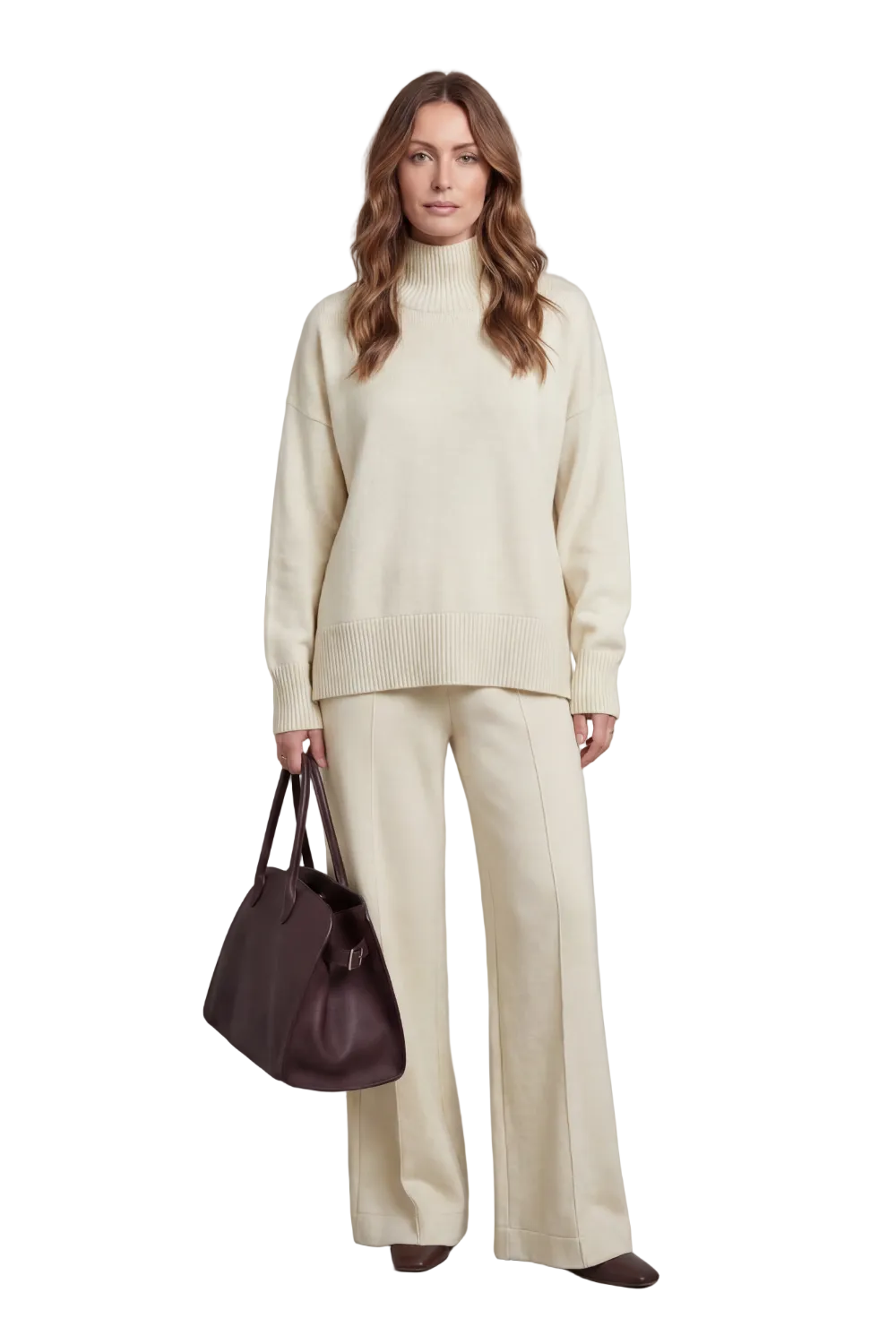 Casavella – Folded collar charm – Knit lounge set